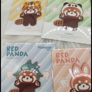 Cute Self-Adhesive Embroidery Patch Red Panda Disguise Costume DIY Fabric Patch for Clothes Jeans Jacket Bag Hat Sew On No Need