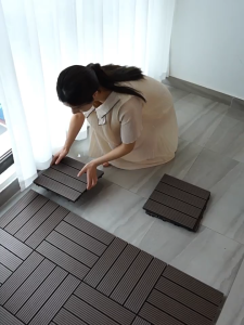 BOSEN outdoor floorWooden WPC Floor DIY Waterproof plastic Landscaping Anti-slip self-paving floor