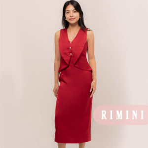 RIMINI - Dress Pesta Wanita Tanpa Lengan Tailored Sleveless  Size XS- XL - Deirdre Dress CC32918