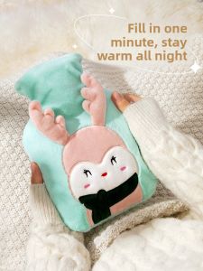 Thickened Plush Heating Pad Hot Water Bag for Period Pain Relief Large And Small Size Cute Foot And Hand Warmer Non-explosive
