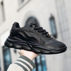 Red Mens Casual Sport Shoes 2025 Snake Year Limited Edition Dad Shoes Comfortable Breathable Mesh Inner Lining Shock Absorption