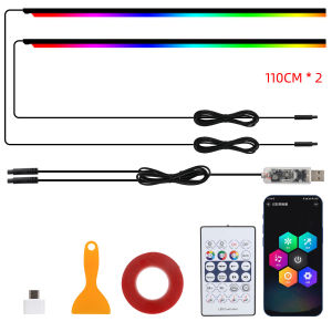 Đèn LED Nội Thất Ô Tô Acrylic 10 Trong 1 Sử Dụng Nguồn USB Đổi Màu RGB Tạo Hiệu Ứng Ánh Sáng Lung Linh Điều Khiển Từ Xa Bằng Ứng Dụng Dành Cho Bộ Phận Sạc Thuốc Lá Tesla