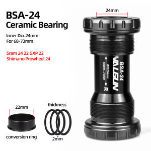 Bicycle Bottom Bracket BSA Thread Kit Fit 68 73mm Frame 22 24 29 30mm Axis Ceramic Bearing Bike BB for Shimano SRAM GXP Crankset