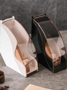Coffee Filter Paper Holder Filter Paper Box Coffee Bar Storage Rack Storage Box Dustproof Filter Paper Box V-Shaped Fan