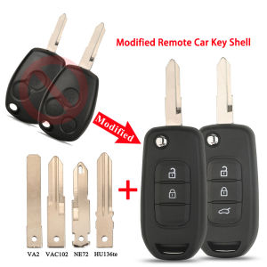 jingyuqin 2/3 ButtonsFor Renault Megan Modus Clio Modus Kangoo Logan Sandero Duster Opel Almera Modified Remote Car Key Shell