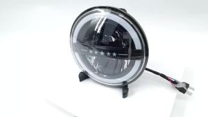 7 Inch Round LED Headlight 5 Star Halo DRL Hi/Lo Beam Amber Turn Signal LED Motorcycle Headlamp For Wrangler JK TJ CJ 4x4 Offroa