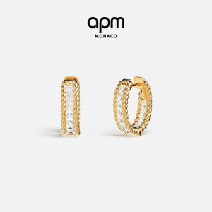 Gold Twist Design Circle Earrings