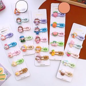 Set 5 kẹp tóc Kẹp tóc mái kẹp tóc hình mỏ vịt dành cho bé gái hoạ tiết đáng yêu BK015