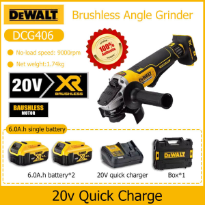 【100% Authentic】DeWalt DCG406 angle grinder brushless cordless cutting machine 20V lithium battery grinder household polishing cutting power tool