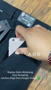 Celana Formal Slimfit Pria Kantor Bahan Hitam Jumbo Dean Series Size 27 - 38 Casual Type Kerja