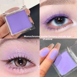Matte Purple Eyeshadow High Saturation Easy to Color Music Festival Makeup Cool Violet Support Color Eye Makeup Long Lasting