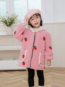 Childrens Apron Winter New Style Warm Fleece Lined Nursery Dining Protection Long Sleeve Bib down Jacket Dirt Resistant