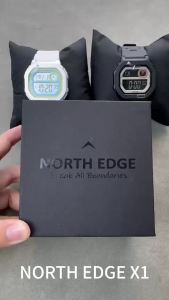 NORTH EDGE | Đồng Hồ Thông Minh NORTH EDGE 2026 Dành Cho Nam Kỹ Thuật Số Chống Nước 50M Mặt Vuông Đèn Nền Chức Năng Bấm Giờ Đếm Ngược Báo Thức Thời Trang & Phong Cách Thường Ngày