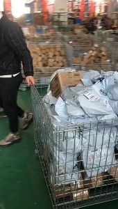 ตะแกรงเหล็กพับได้ มีแบบมีล้อ และ ไม่มีล้อ วางซ้อนได้ (รับน้ำหนักได้1000kg) ตะกร้าขนพัสดุ