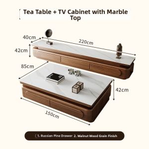 MINGZUO | Simplified Modern Style Wood Coffee Table and TV Stand