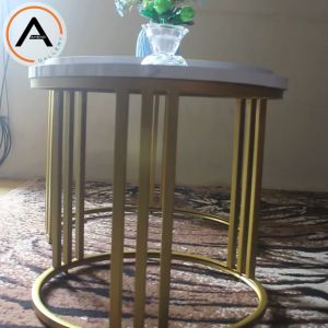 Meja Tamu Set Minimalis Gold//Meja Minimalis Kopi//Meja Ruang Tamu//Furniture Ruang Tamu//Coffee Table//Meja Tamu Multifungsi