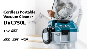 Makita DVC750LZ Cordless Portable Vacuum Cleaner (Wet & Dry) 18V LXT Li-Ion Brushless Dust/Water: 7.5L/4.5L [BARE TOOL BATTERY AND CHARGER SOLD SEPARATELY]