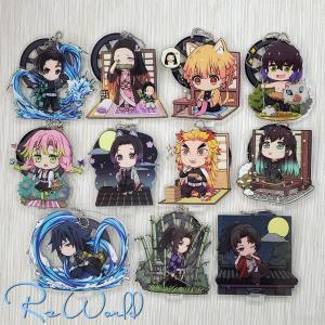 Acrylic Anime Charms Original Fan Art Keychains Ghost Slayer Original Acrylic Lanyards Anime Themed Keychains Collectibles