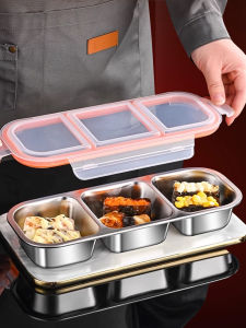 304 Stainless Steel Mini Compartment Lunch Box for Light Meals Specifically for Weight Loss and Portion Control Microwaveable
