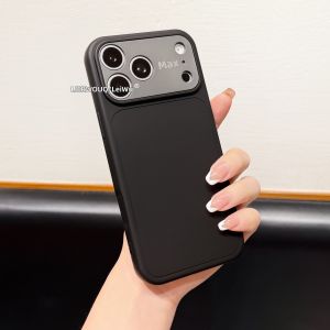 LIANGWU | Liquid Skin Feel Large Window Minimalist Color Couples Case for iPhone Full Enclosure