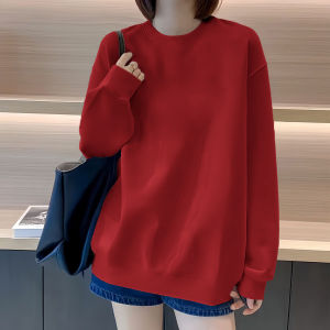 Export Discount Export 100% Pure Cotton Fashion Long Sleeve Undershirt Sweater Loose Temperament Female Fashionable round Neck Tops