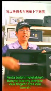 TRENY safe box for jewellery Three Steel Safety box/Safe Box digital box Alarm safe box saving box cash box Safety & Security