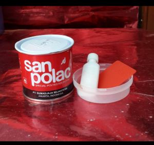 Dempul San polac Besi plastik kayu Sanpolac Polyster Putty 1/4 Kg