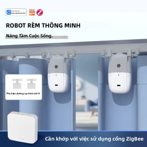 Robot Điều Khiển Rèm Thông Minh Zigbee Động Cơ Rèm Điện Tự Động Tương Thích Với Google Home Và Alexa Công Tắc Màu Trắng Cho Hệ Thống Tự Động Hóa Nhà Cửa