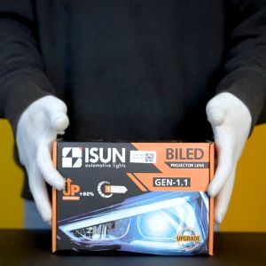 MODIFIKASIMARKET - iSUN BILED BI LED BI-LED 2.5 Inch / 3 Inch DC 12V 55W Lensa Projector Blue Lens Projie