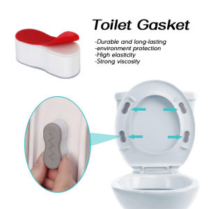 Universal Toilet Lid Cushion Anti-slip Toilet Seat Cushion Rubber Pad Buffers Pack-white Stop Bumper Shock Absorber 4pcs