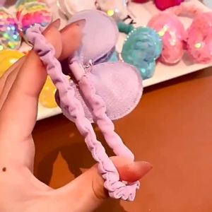 WE Ikat Rambut Anak Motif Pita Kupu-kupu Model Sequin Manik Aksesoris Rambut Anak Perempuan Gaya Korea A18