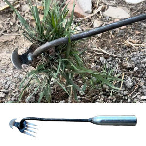 Hand Weeding Removal Puller Manganese Steel Multifunctional Weeder Ergonomic Handle Manual Weed Remover Sturdy V-shaped Fork Garden Hand Tools