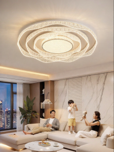 HUIPU ZHAOMING | Full Spectrum Eye Protection Modern Luxury Rose Shape Ceiling Light