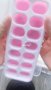 [Combo 5 KHAY] Làm Đá SILICONE 14 Ngăn Có Nắp Đậy Kích thước 18x7cm