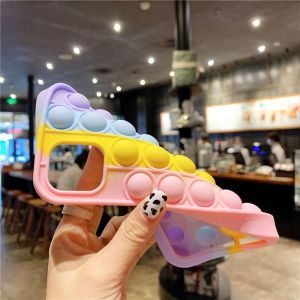 0477 VVV CASE POP IT Iphone 13 13pro 13promax silikon softcase Popit bahan lentur 3D rainbow