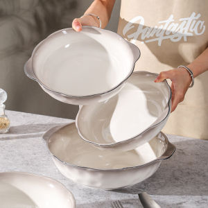 Large Dual-Handle Soup Bowl Set