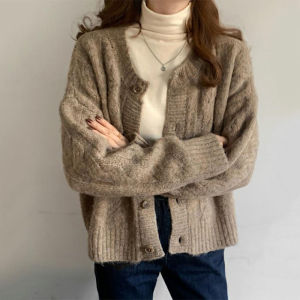 Warm Lazy Style Knit Cardigan