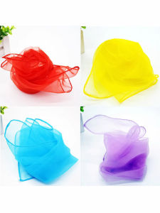 Grade Examination Dancing Hand Yarn Scarf Kids Silk Scarf Kindergarten Watch Show Dance Performance Pure Color Small Square Towel Candy Color