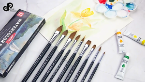 10PCS Artist Paint Brush Set Professional Painting Brushes for Watercolor Acrylic Oil Paint