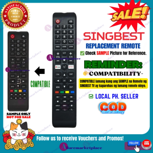 SINGBEST SMART TV REMOTE NO CODE NO SET UP [**Mag Basa B4 Umorder**] REPLACEMENT Remote SINGBEST Android TV Remote Replacement SINGBEST LED TV REMOTE alluremarketplace2nd
