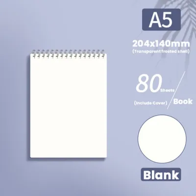 A4/A5/A6/B5 Coil Notebook Grids/Blank/Horizontal Line Flip Over Design Sketchbook Spiral Notepad School Office Supplies