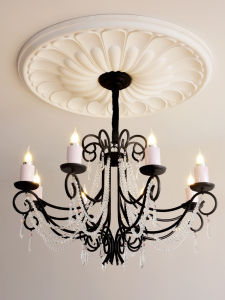 OUCHAO | French Style Crystal Chandelier Cream Farmhouse Design Lamp
