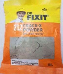 DR. FIXIT CRACK X POWDER 202 A NON-SHRINK HIGH STRENGTH POWDER CRACK FILLER FOR SURFACE CRACKS IN PLASTER 500G