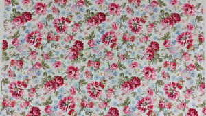 Charlie fabric ผ้าคอตตอนลายดอกกุหลาบพื้นขาวขนาด 50 ซม.พิมพ์ลายคมชัด สีสดสวยคุณภาพดีใส่สบายมีของส่งไวผ้าลายน่ารักผ้าหลาผ้ามัสลิน