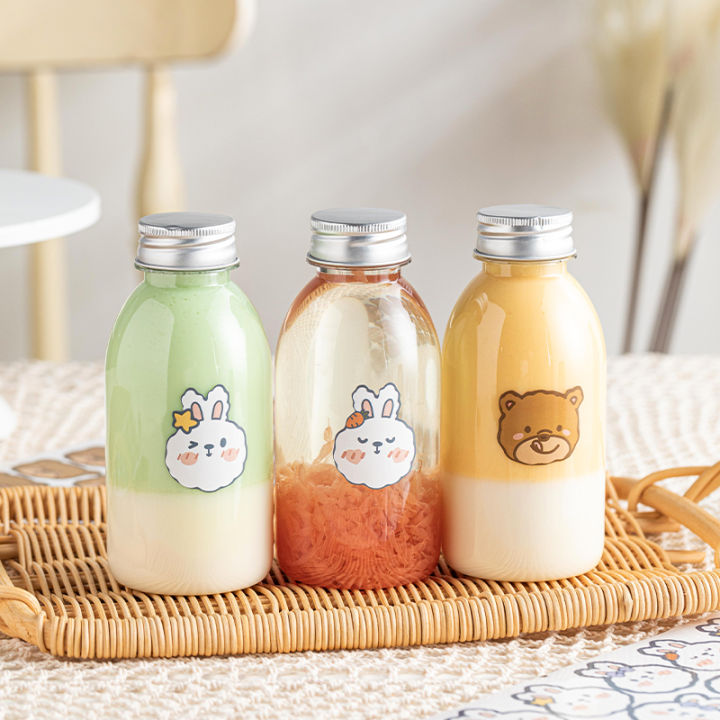 Milky Tea Bottle Stickers Cute Self-Adhesive Juice Drinks Mango Pomelo ...