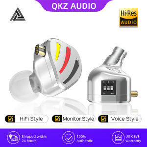 QKZ ODIN หูฟังอินเอียร์ไดนามิกหูฟังมีสายของแท้ปรับสมดุลได้ไฮไฟหูฟังมอนิเตอร์เสียงเบสโลหะหูฟังลดเสียงรบกวน