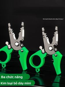 Kìm Tuốt Dây Mini Đa Năng Bỏ Túi Cắt Ép Dây Điện Dụng Cụ Thợ Điện Lưỡi Cong Bằng Thép Không Gỉ