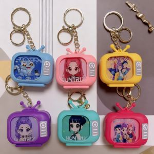  Demon hunter girl group anime merchandise KPOP keychain light-up night light gift doll bag decoration 