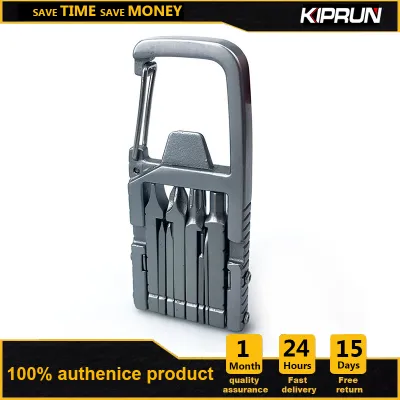 KIPRUN 12 in 1 Keychain Multitool Multifunctional Screwdriver Bit Folding Multi Tool Portable Pocket Tool for Home Repairs DIY Outdoors