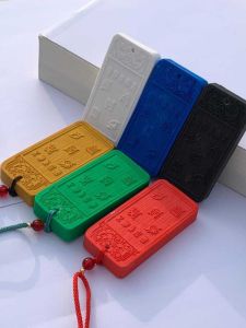 Taoist Tomalin Energy Card Balance Five Elements Add 30 Points Five Sacred Mountains True Shape Diagram Gold Metal Pendant Necklace